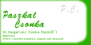 paszkal csonka business card